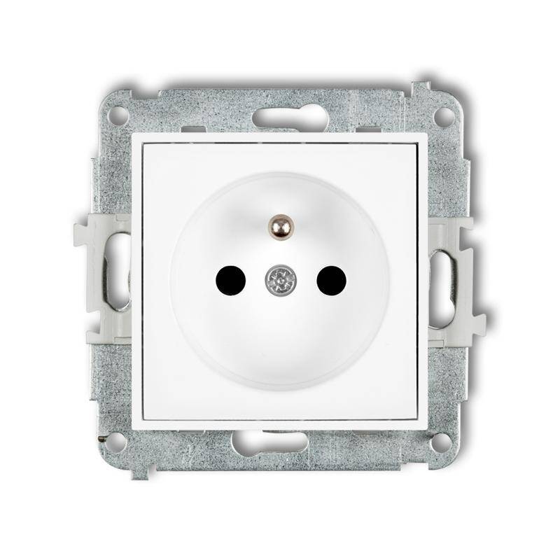 ICON Mechanizm gniazda pojedynczego z uziemieniem 2P+Z (przesłony torów prądowych)