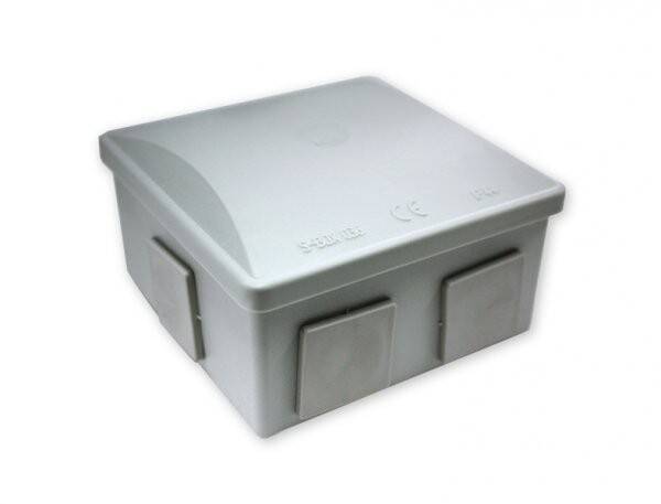 PUSZKA NT W=80mm S=80mm G=40mm IP44 ABS SZARY BEZHALOGENOWA