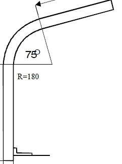 WYSIĘGNIK JEDNORAMIENNY STAL OCYNK OGNIOWY L=1500mm 75ST. FI48/3,2mm