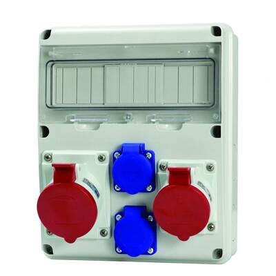 ROZDZIELNICA NT 11MOD 1x 16A 5P 400V AC 1x 32A 5P 400V AC 2X16A 230V IP 54