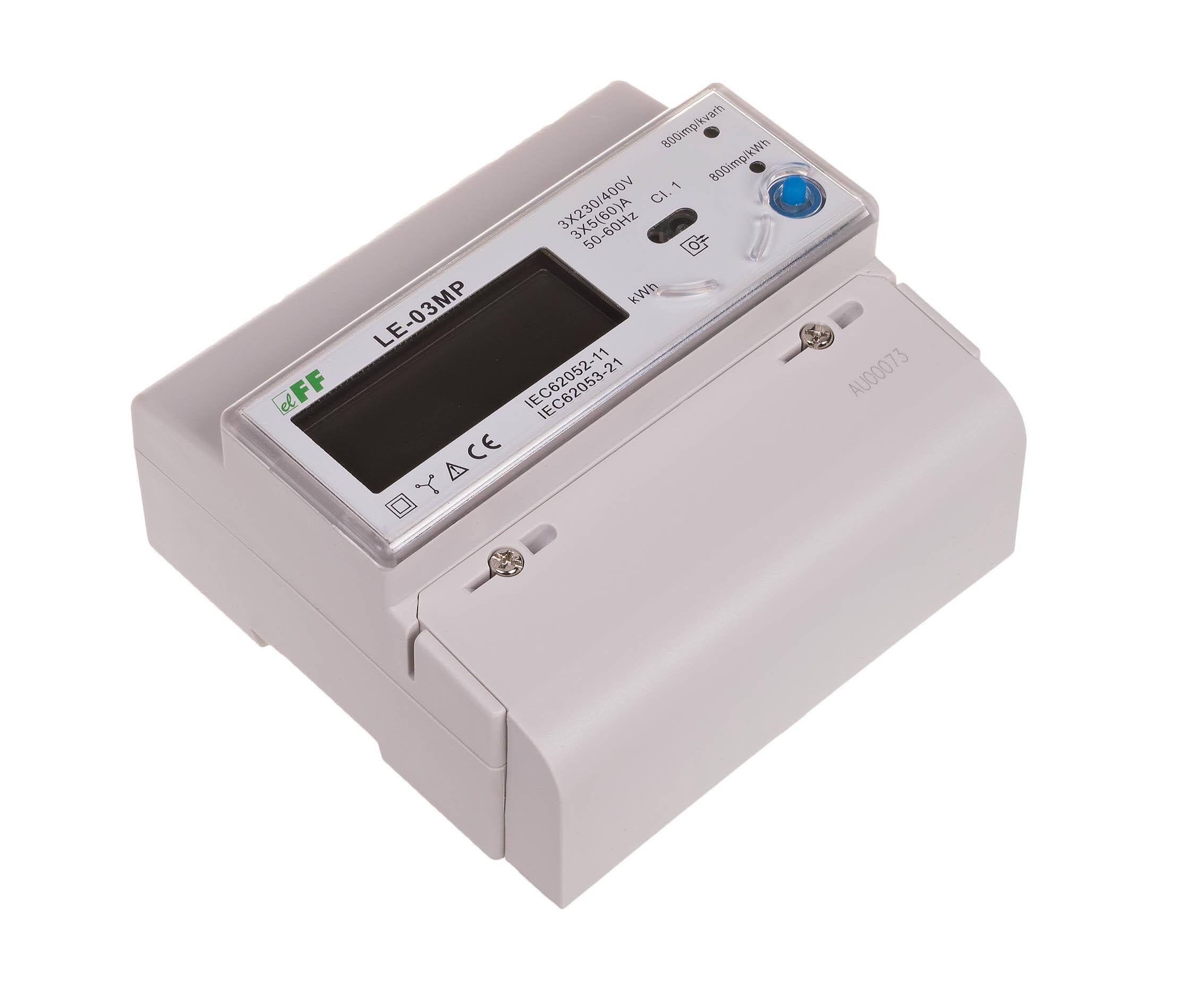 LICZNIK ENERGII CZYNNEJ ELEKTRONICZNY LCD 7MOD RS-485 MODBUS WZORCOWANY ...