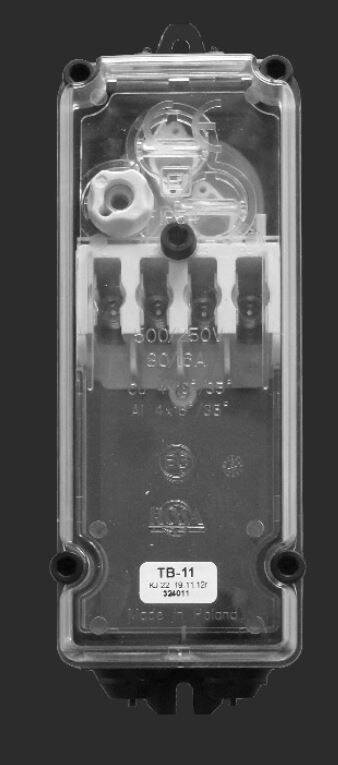 TABLICZKA SŁUPOWA 2 PRZEWODY od 4 x 10 mm2 do 4 x 35mm2 1 GANIAZDO BEZP.