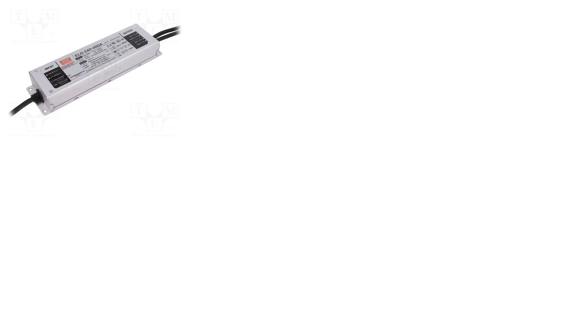 ZASILACZ IMPULSOWY Komunikacja: DALI; LED; 240W; 48VDC; 5A; IP67