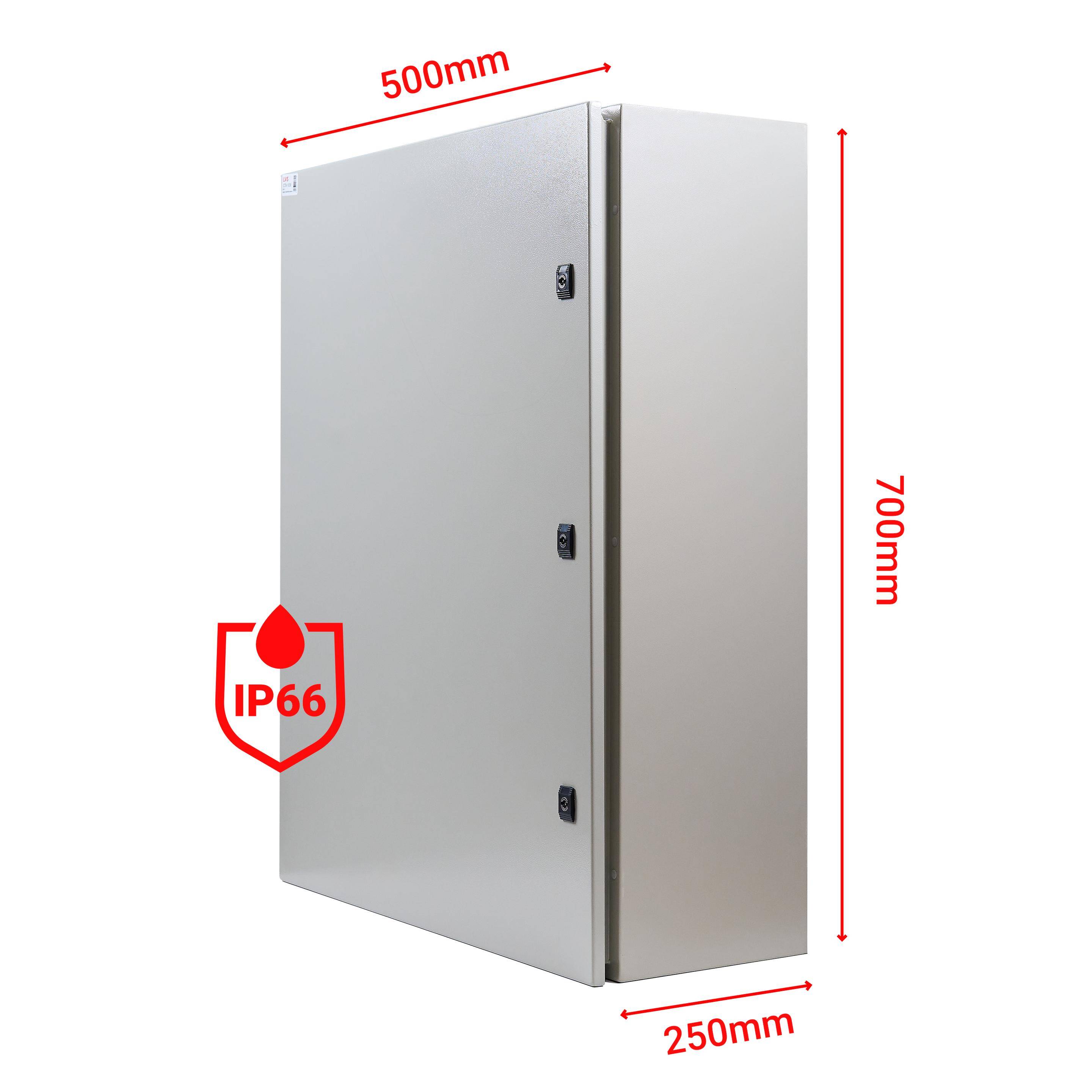 OBUDOWA NT W=700mm S=500mm G=250mm IP66 DRZWI PEŁNE Z PM BLACHA STALOWA