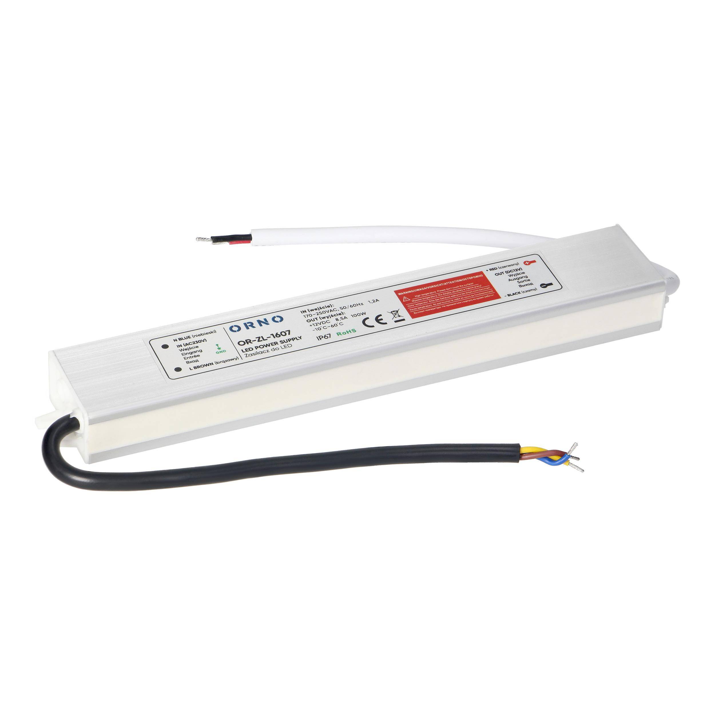 ZASILACZ ELEKTRONICZNY DO LED 12V DC 100W IP67