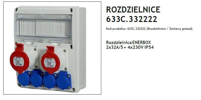 ROZDZIELNICA NT 11MOD 2X 32A 5P 400V AC 4X 230V IP54