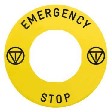 ETYKIETA FI60MM EMERGENCY STOP ZBY9330T