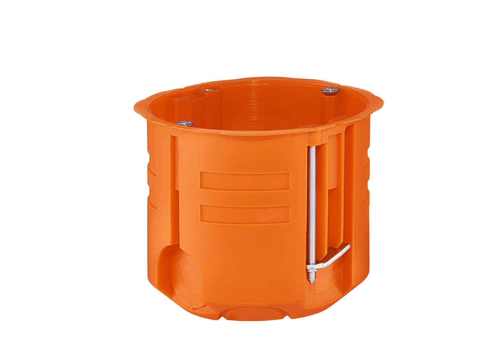 PUSZKA PT FI60mm GŁĘBOKA DO ŚCIAN PUSTYCH Z WKRĘTAMI POLIPROPYLEN