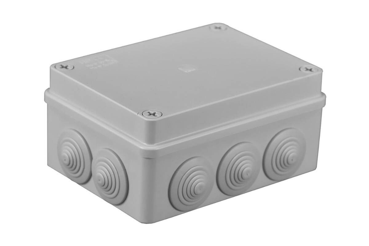 PUSZKA NT W=150mm S=110mm G=70mm IP65 ABS SZARY BEZHALOGENOWA Z DŁAWIKAMI MEMBRANOWYMI