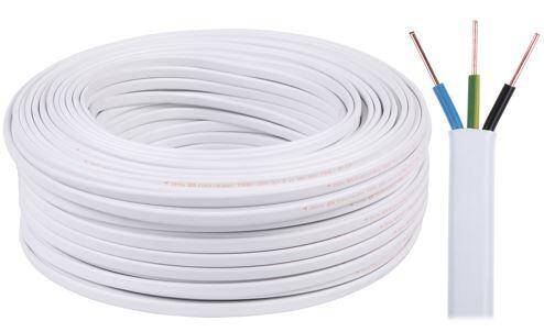 PRZEWÓD INSTALACYJNY YDYP 3x 2,5 450/750V BIAŁY (KRĄŻKI PO 100MB)