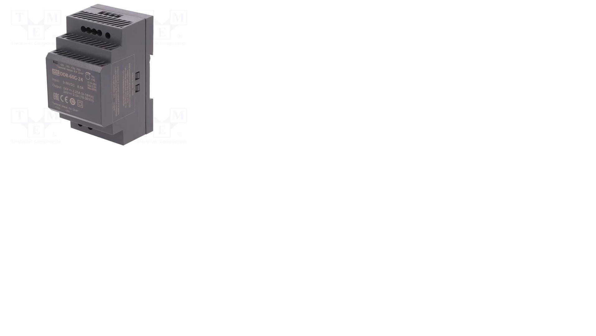 ZASILACZ IMPULSOWY 24V DC 60W 2,5A TS-35 52,5x90x54,5mm