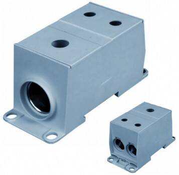 BLOK ROZDZIELCZY AL/CU 350A WE:1X95-240mm WY:2X50-120mm SZARY