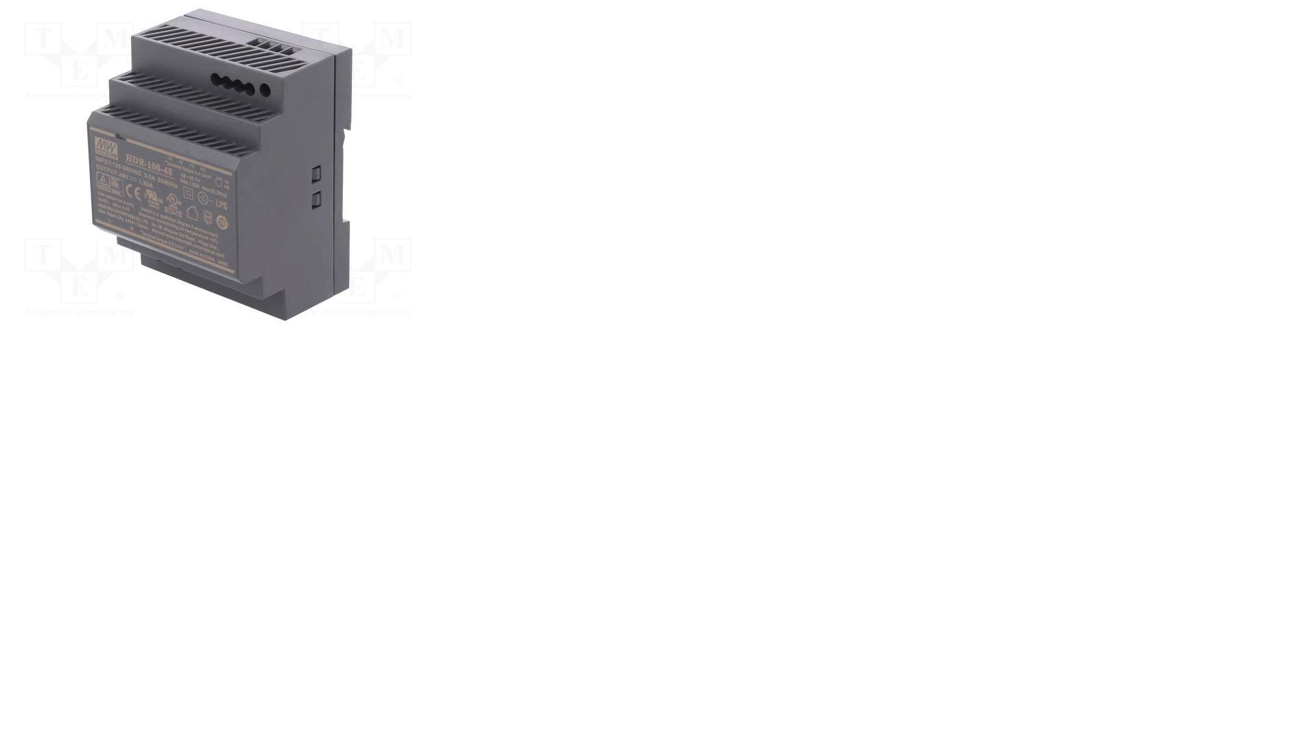 ZASILACZ NA SZYNĘ DIN 92W 48VDC 1.92A 85÷264VAC