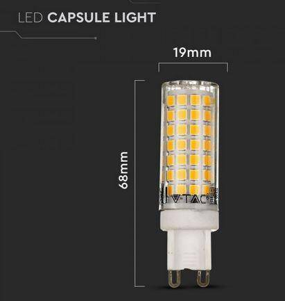 LAMPA LED SMD QT 6W 300 ST. G9 230V 4000K 550 lm