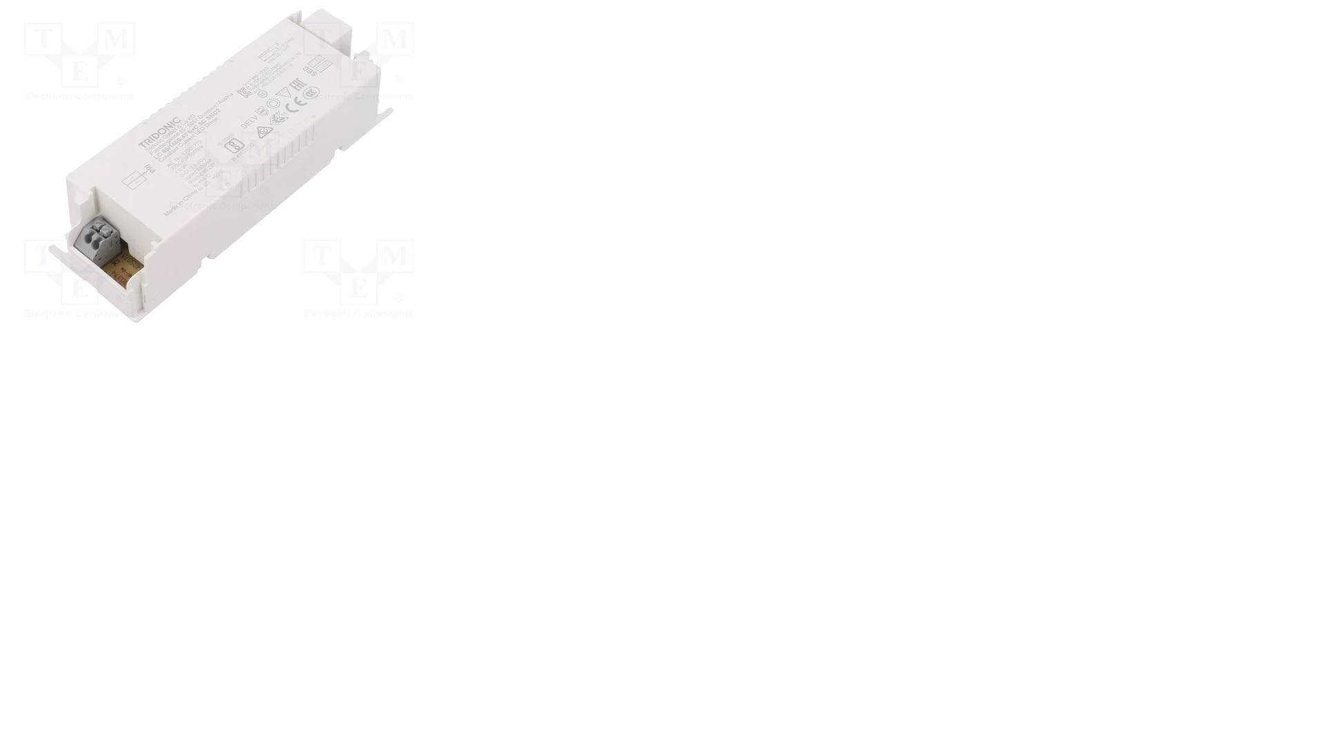 ZASILACZ IMPULSOWY LED; 60W; 25÷43VDC; 1400mA; 198÷264VAC; IP20