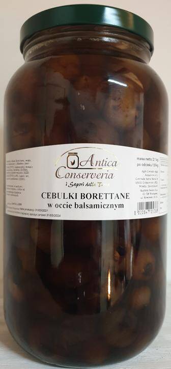 Cebulki Borettane 1,9kg, w occie balsamicznym 3,1kg/4 Antica