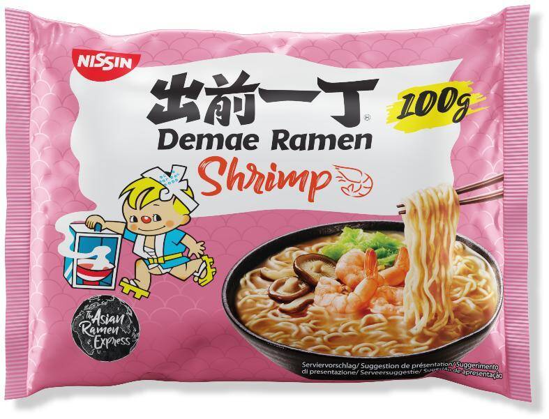 Makar.inst.Demae Ramen Shrimp 100g/10 Nissin