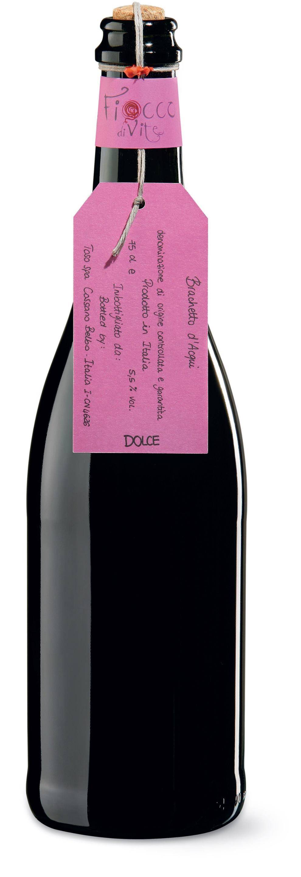 Wino włoskie Toso Fiocco Divite Brachetto d'Acqui DOCG frizzante 5,5% CPS MUS 750ml/6