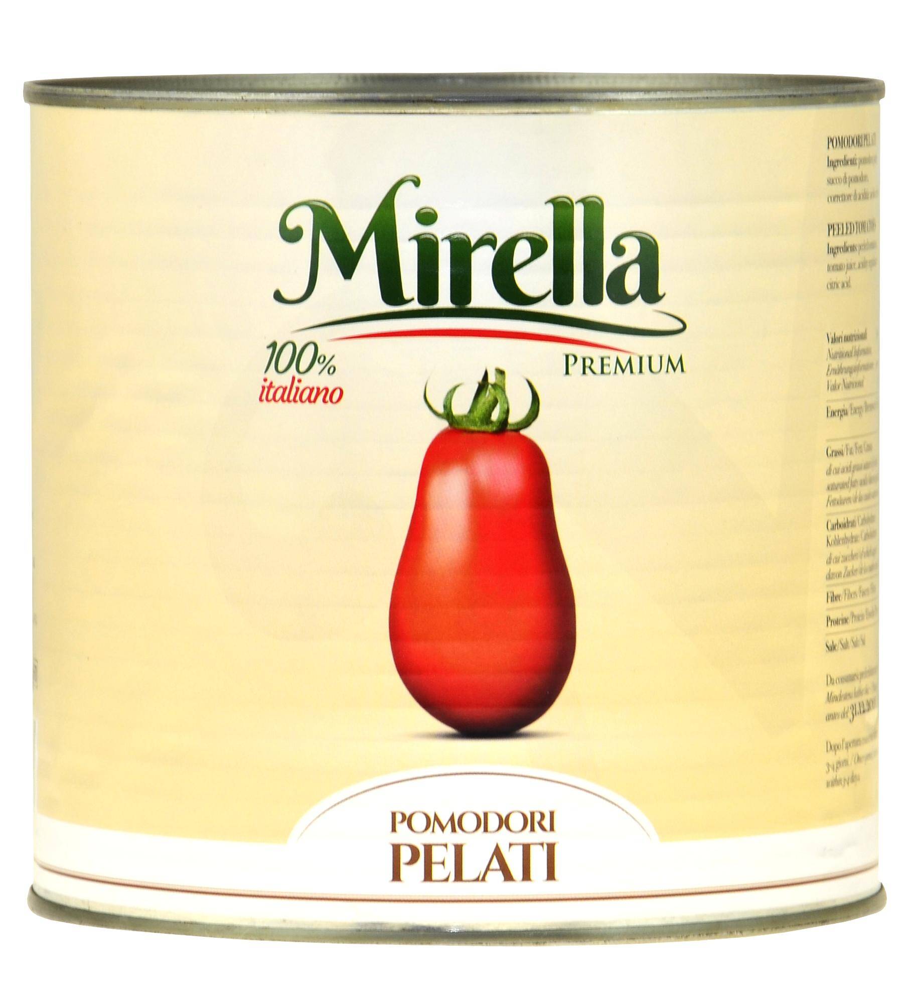 Pomidory Pelati Premium 1650g, 2,55kg/6 Mirella