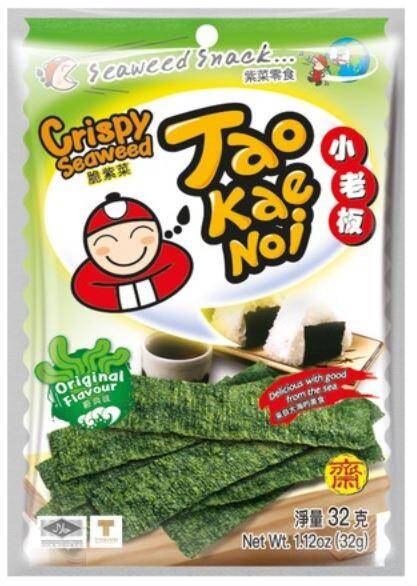 Seaweed Snack Original Crispy 32g/6/4 Taokaenoi