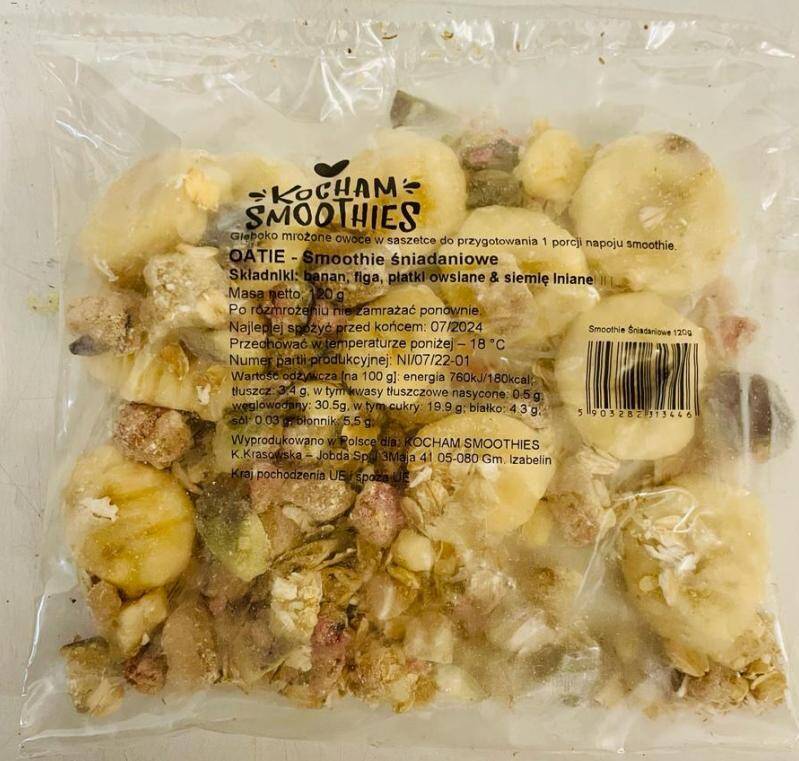 Smoothie Oatie, owsiany (banan,figi,owies,len) 25x120g,mroż.3kg/krt*