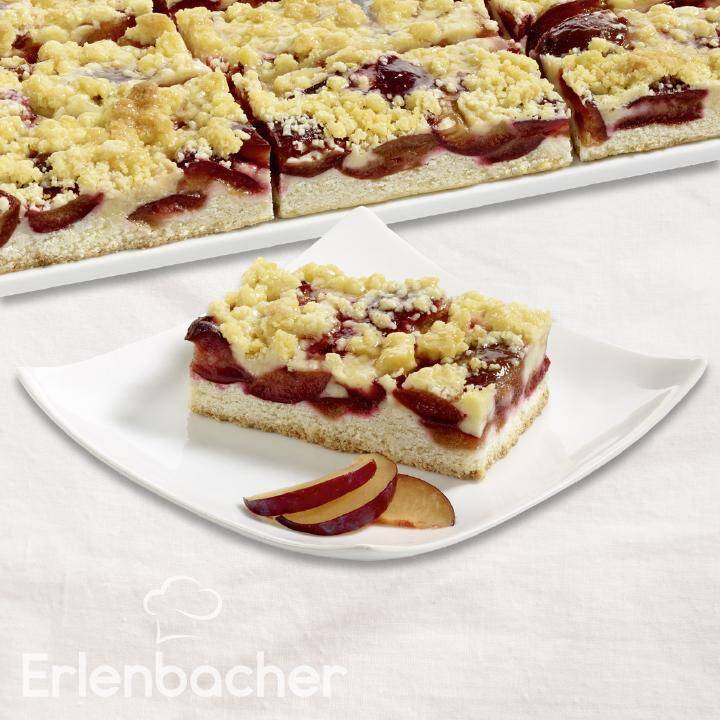Ciasto ze śliwkami z kruszonką, krojone 24 porcje, 2,5kg/3 Erlenbacher