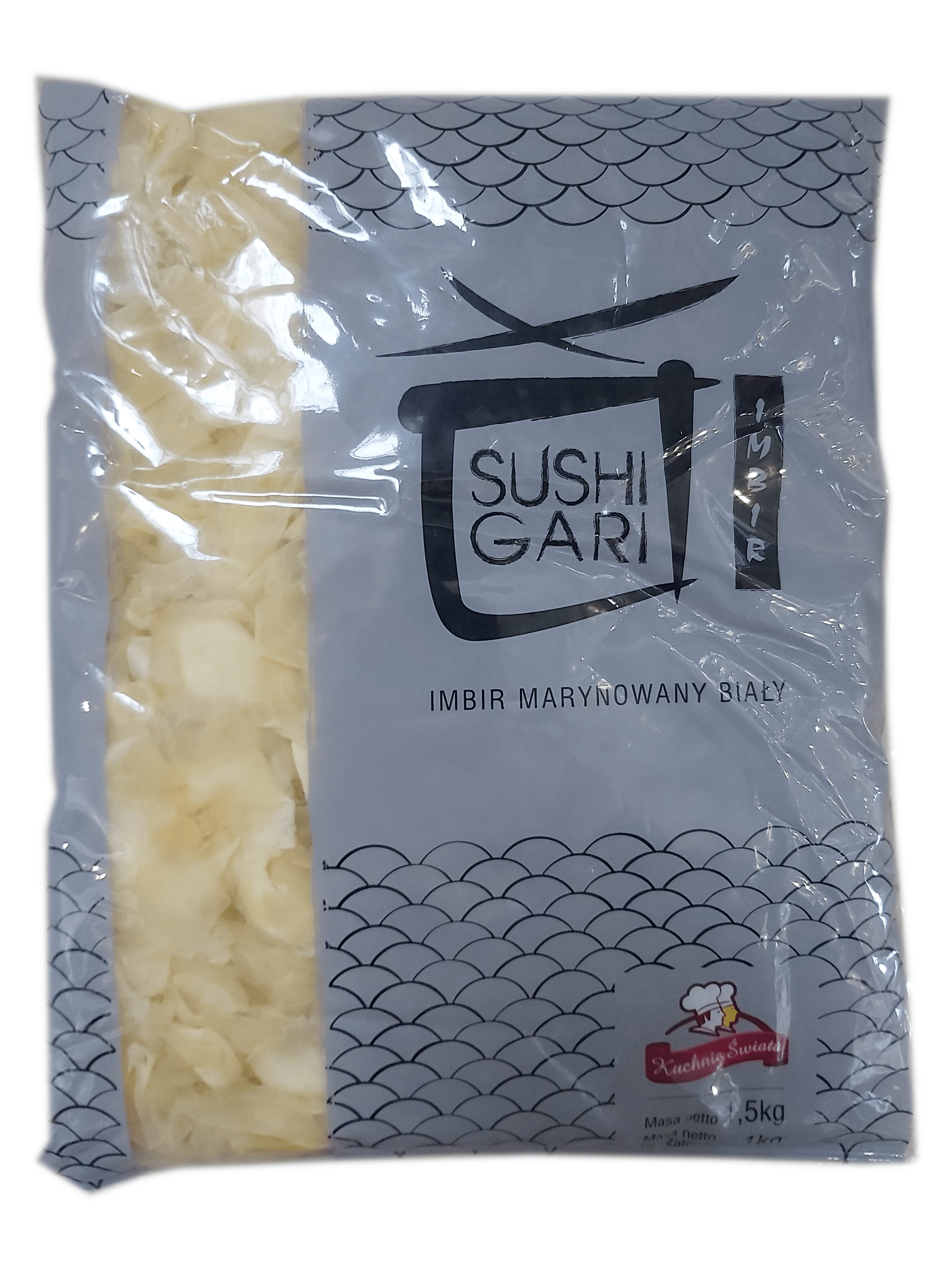 Imbir marynowany biały Sushi Gari1kg netto,1,5kg/10