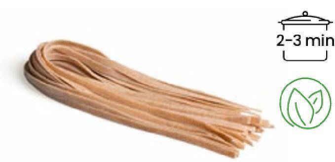 Makaron Tagliatelle orkiszowe wege. (6mm,100g/szt).2kg/krt mroż.Perino