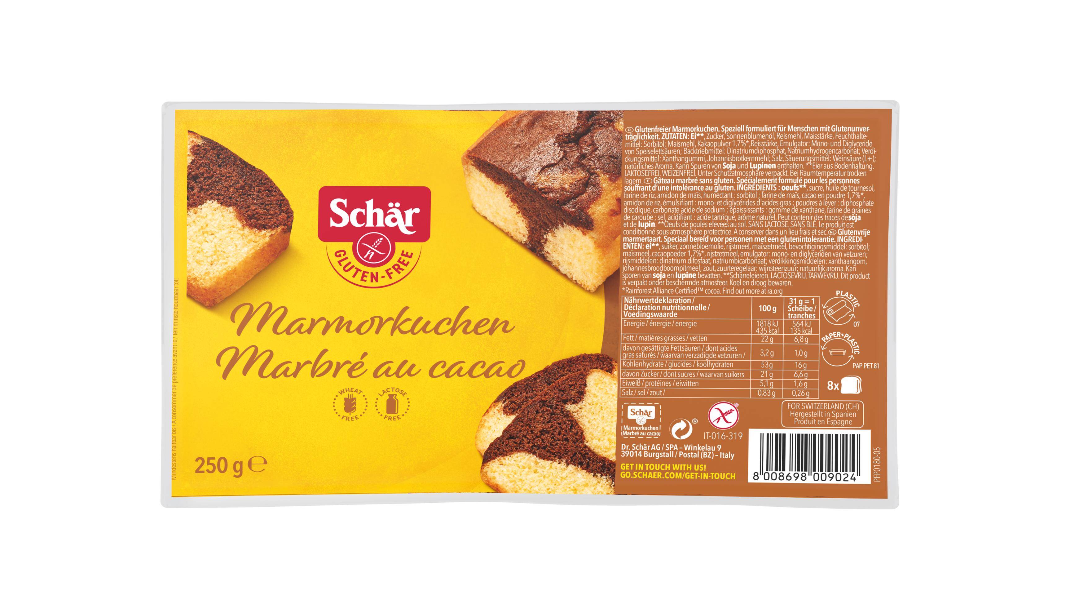 Ciasto kakaowe Marmorkuchen 250g/6 Schar e