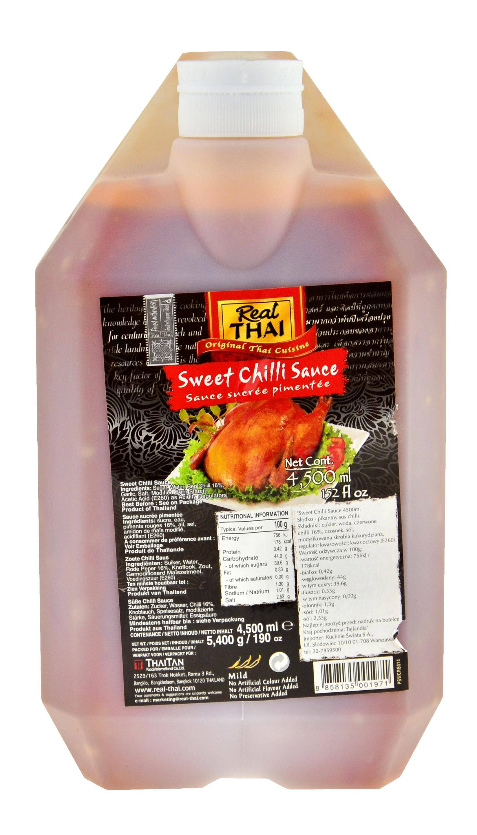 Sos chilli słodki 5,4kg/3 RealThai (kanister 4,5l)