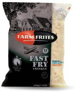 Frytki karbowane Crincle Fast Fry Farm Frites 12,5kg/kart Bafra***