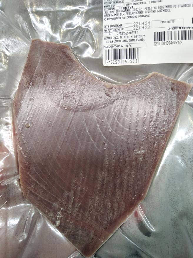 Tuńczyk stek b/s Sashimi 170/230g,IQF, IVP, 5kg/krt