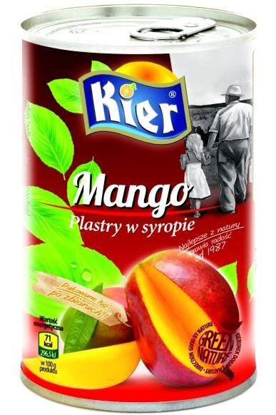 Mango plastry w syropie 425g/24 Kier  /1728 SZT/PAL