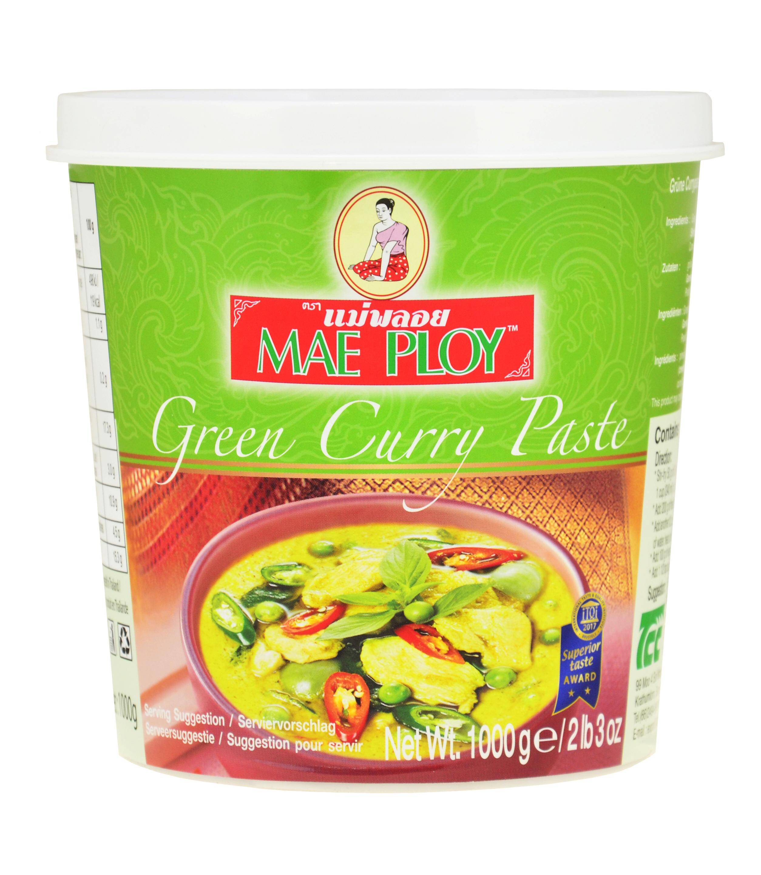 Pasta Curry Green 1kg/12 Mae Ploy (Zdjęcie 1)