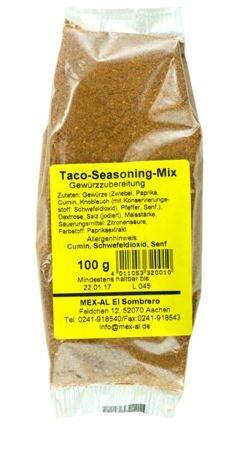 Taco Seasoning mix 100g Taco Beef Mex-Al e