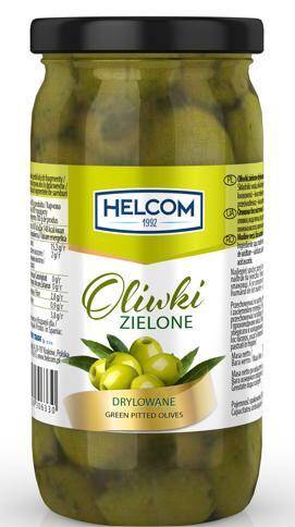 Oliwki zielone b/p 450g w zalewie słoik 900g/935ml/6 Helcom