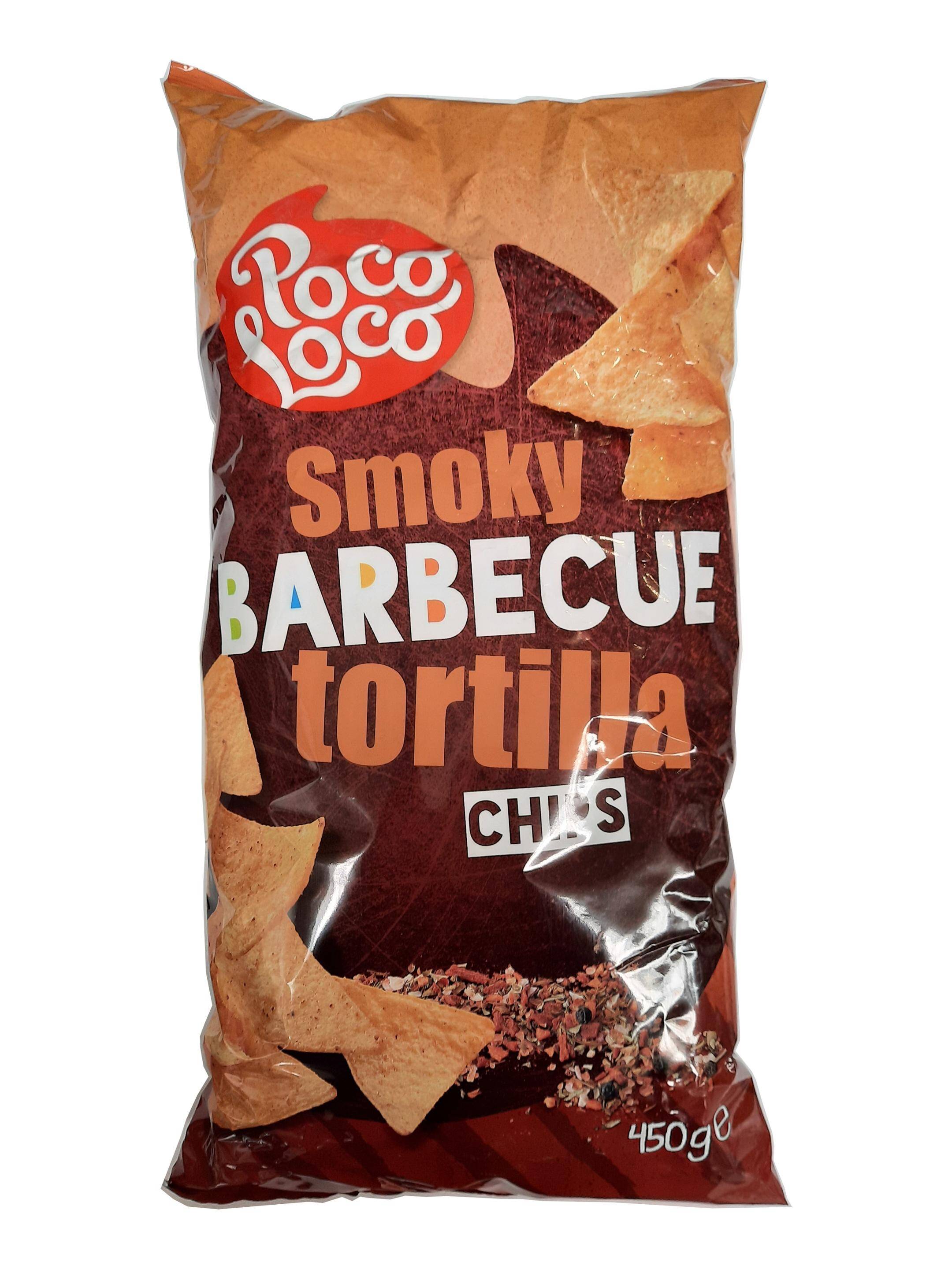 Tortilla chips Smoky Barbecue 450g/12 Poco Loco p