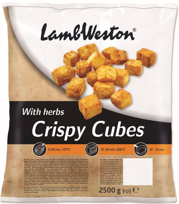 Frytki kostka Crispy Cubes z przyprawami 2,5kg/4 LW Q89