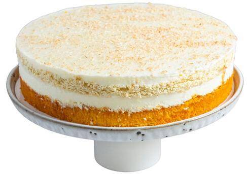 Ciasto Biszkoptowe koko-mango 1400g/24cm, krojone 12szt, krt.1,4kg Baccara