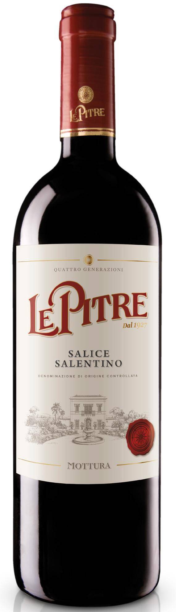 Wino włoskie Mottura Le Pitre Salice Salentino Rosso DOC 13,5% CW 750ml/6
