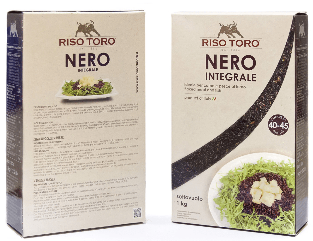 Ryż czarny natural.Nero Integrale,1kg/12 Toro e