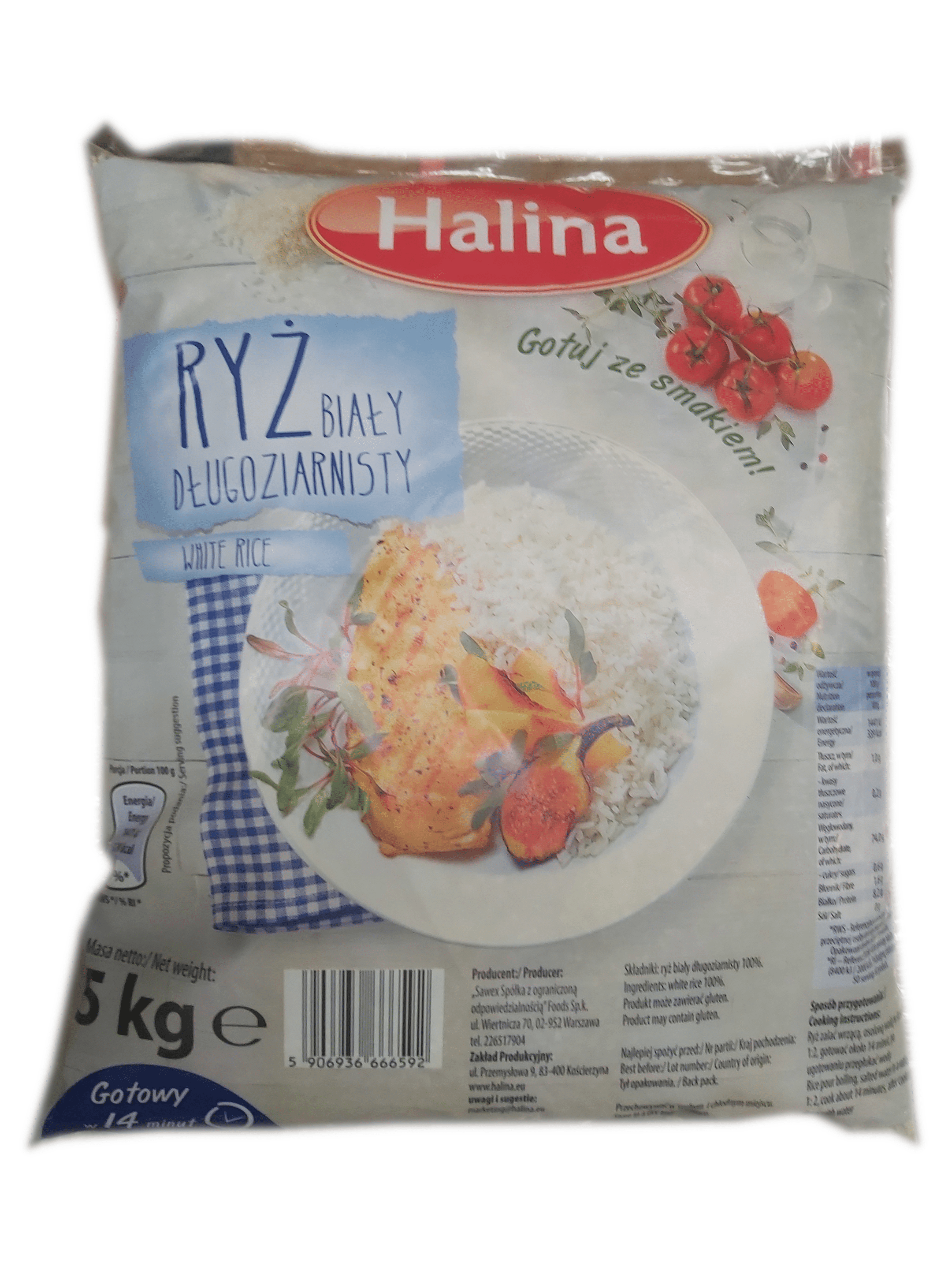 Ryż długoziarnisty 5kg Halina