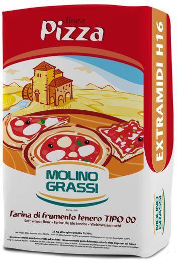 Mąka pszenna Pizza 00 Extra midi H16, 25kg Molino Grassi