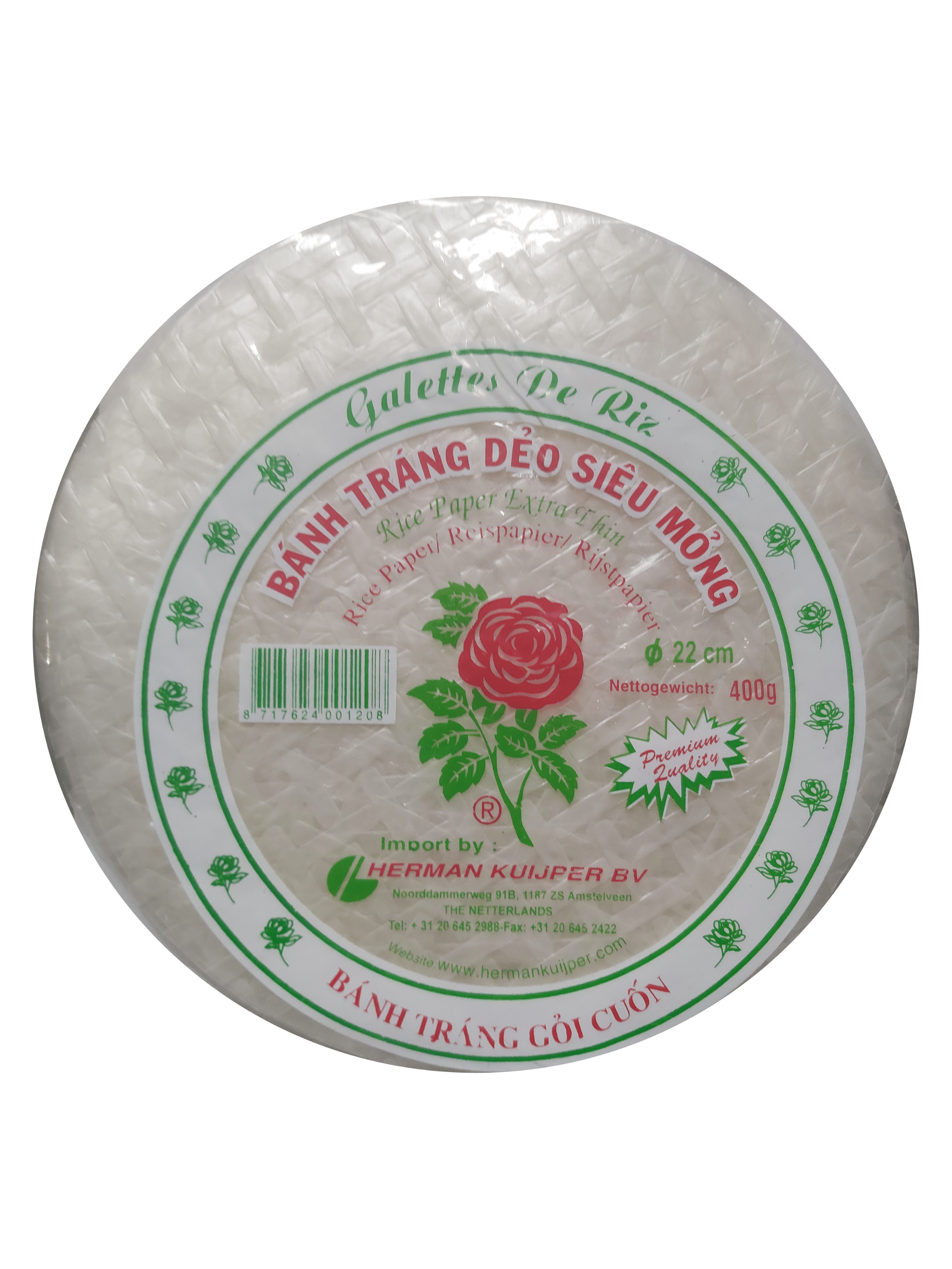 Papier ryżowy 22cm okrągły cienki 400g/50 Rose Brand e
