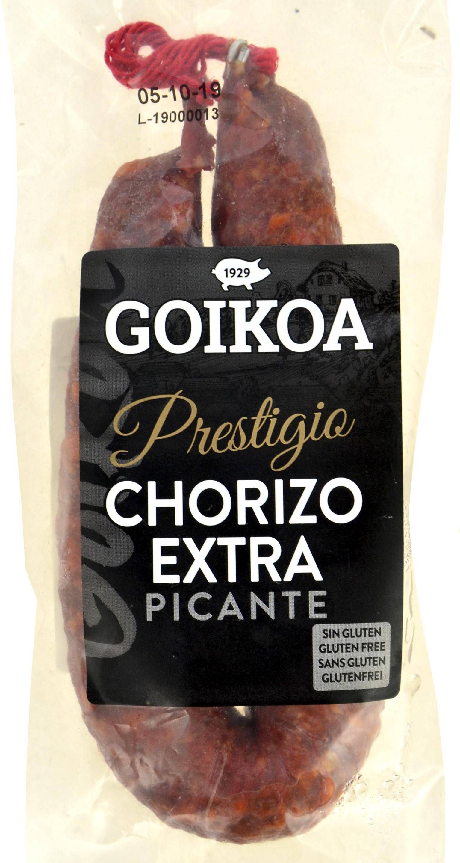 Chorizo Sarta Picante opak.225g (cienkie)/16 Goikoa e