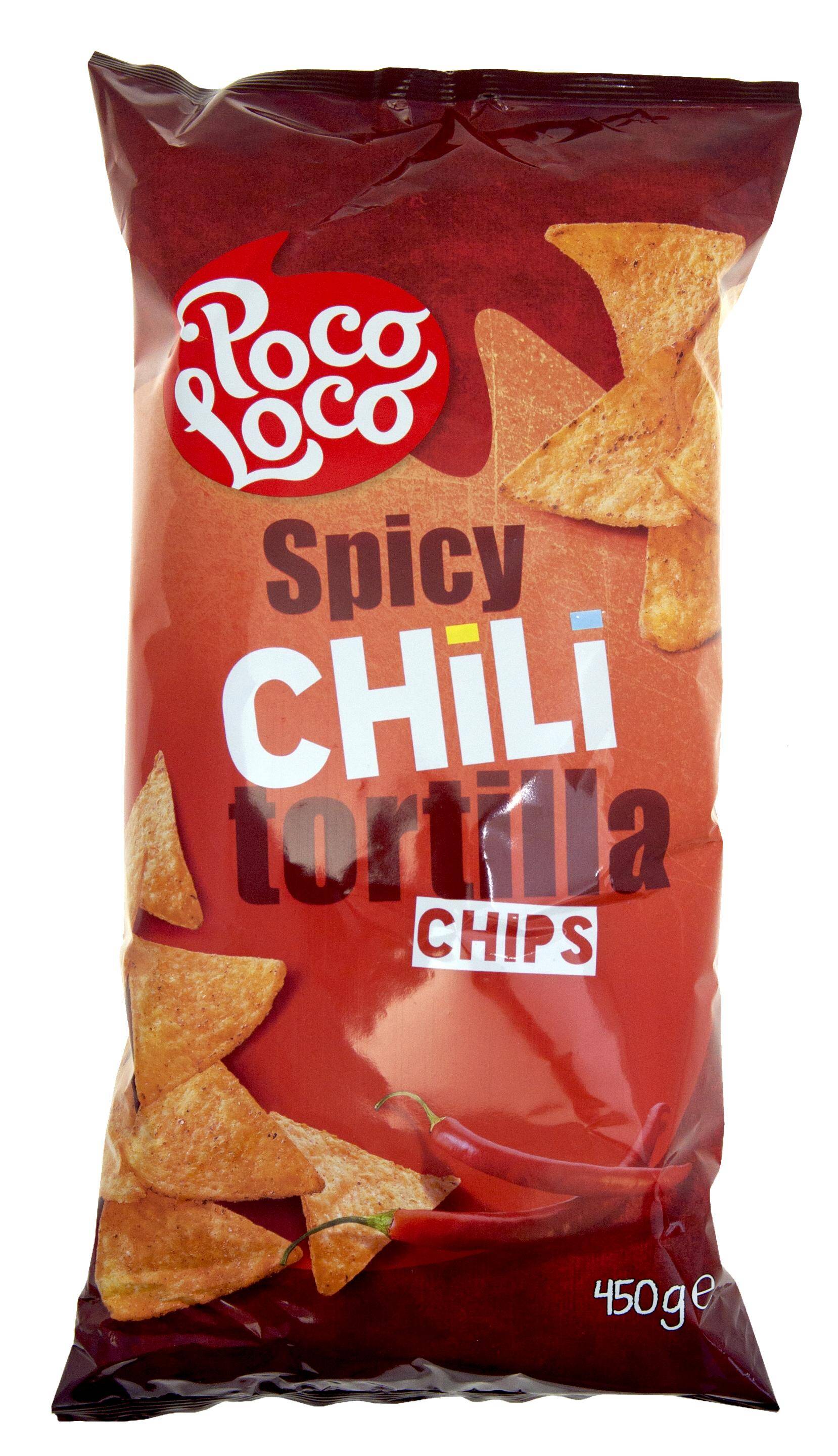 Tortilla chips Spicy Chili 450g/12 Poco Loco p
