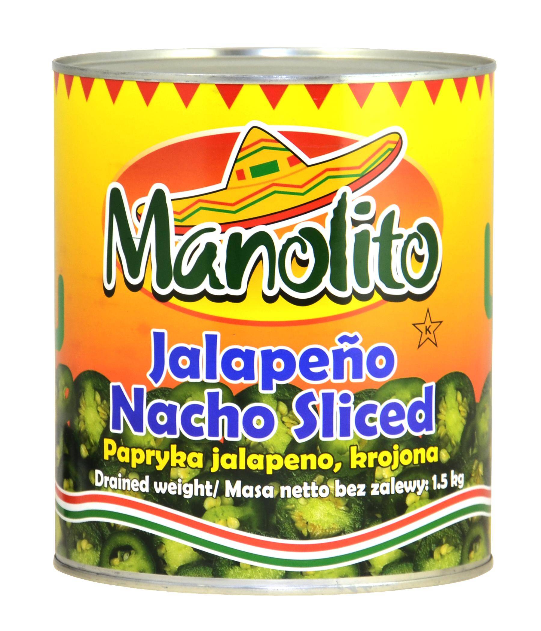 Jalapeno cięte 2,9kg/6 Manolito