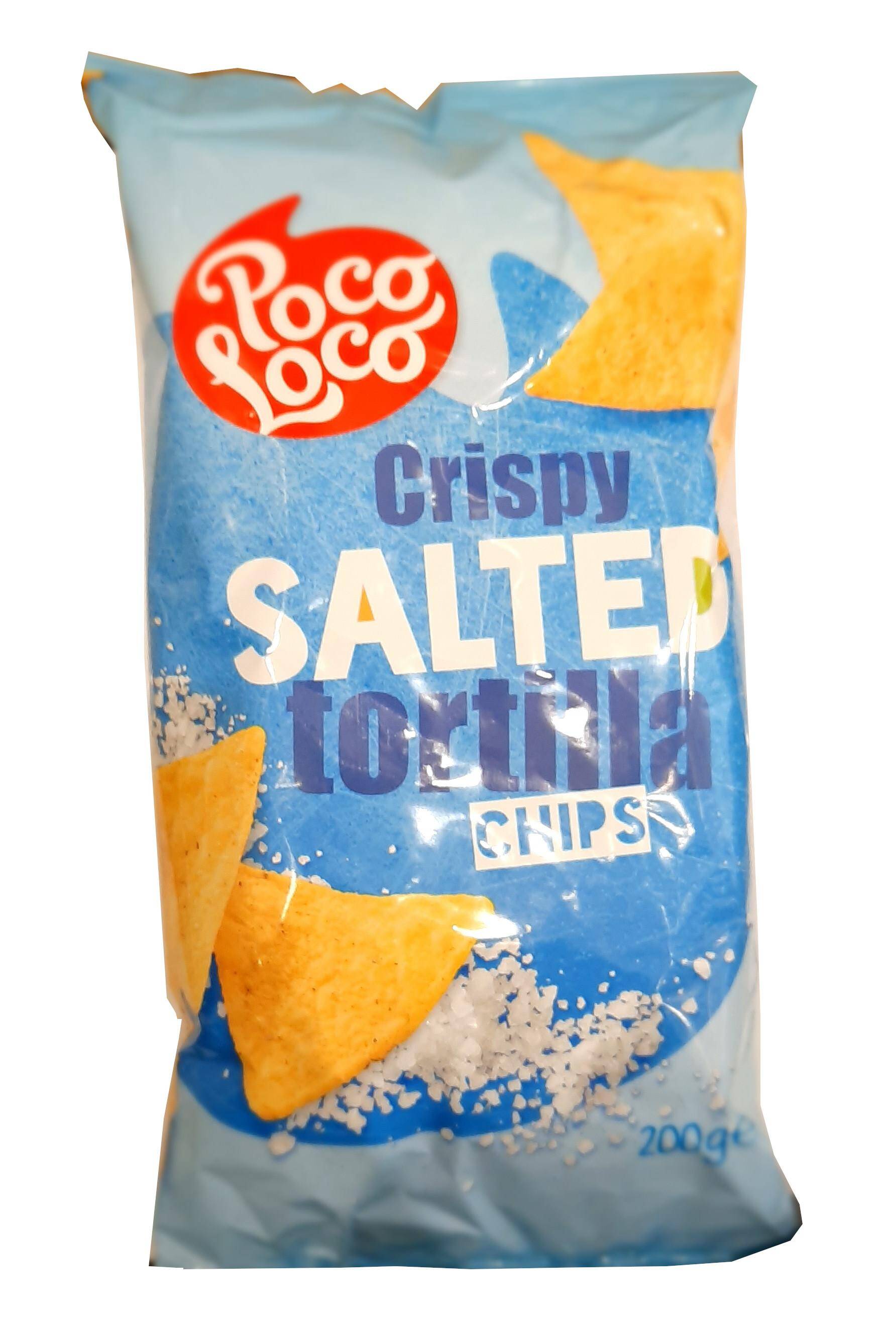 Tortilla chips natural.trójkąt Crispy Salted 200g/22 Poco Loco p
