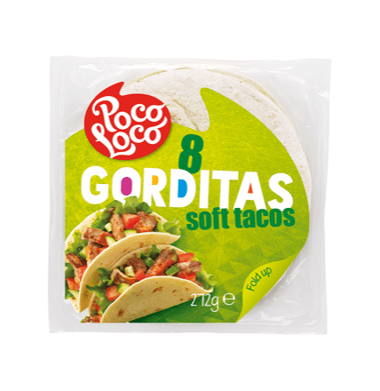 Gorditas Soft Tacos 15cm,8szt, 272g/10 Poco Loco p