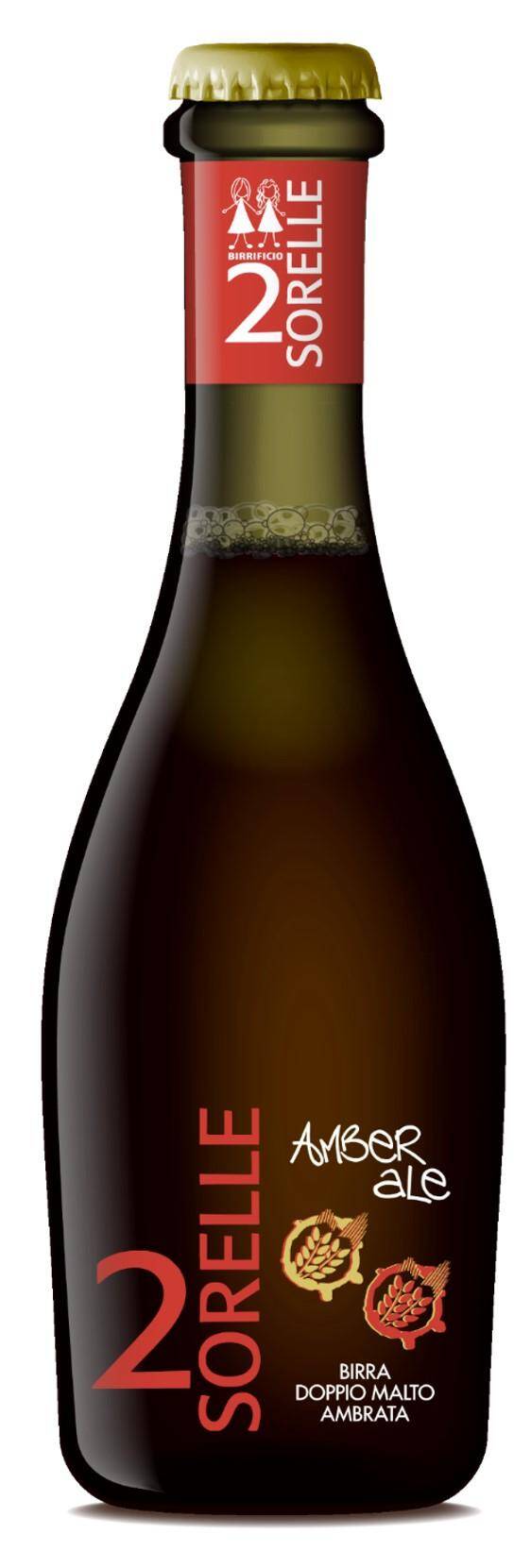 Piwo włoskie 2 Sorelle AMBER ALE 7,5% 330ml/12